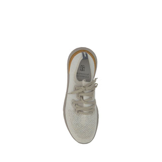 Brunello Cucinelli White Cotton Athletic Sneakers