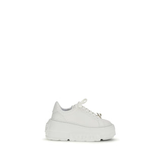 Casadei White Rubber Platform Sneakers