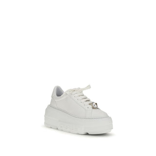 Casadei White Rubber Platform Sneakers