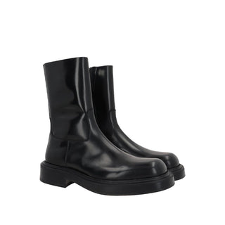 Salvatore Ferragamo Black Calfskin Ankle Boots