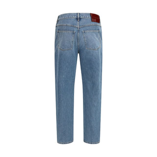 Gucci Blue Cotton Slim Fit Jeans
