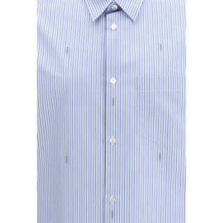 Gucci Light Blue Cotton Pattern Shirt