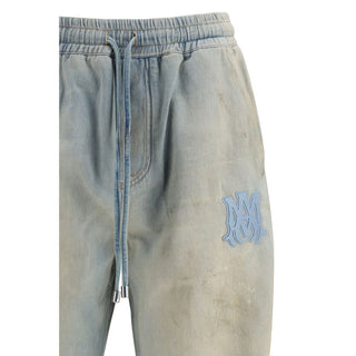 Amiri Light Blue Cotton Relaxed Fit Jeans