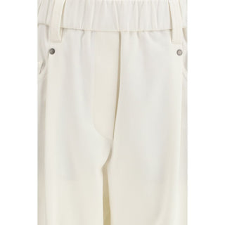Brunello Cucinelli White Cotton Pants
