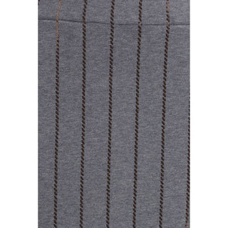 Brunello Cucinelli Gray Cotton Midi Skirt