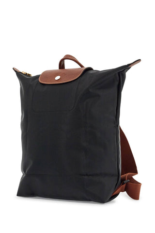 Longchamp le pliage original black backpack with adjustable straps