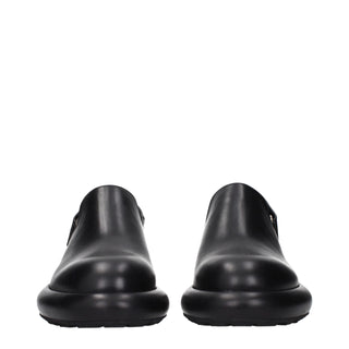 Jil Sander Black Leather Clogs