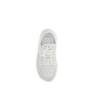 Givenchy White Calf Leather Bos Taurus Low Top Sneakers