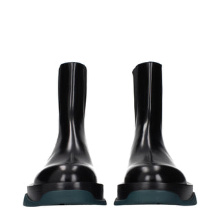 Jil Sander Black Leather Ankle Boots