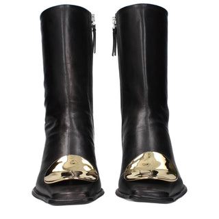 Jil Sander Black Leather Ankle Boots