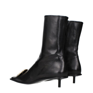 Jil Sander Black Leather Ankle Boots