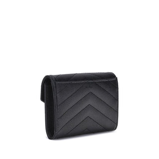 Saint Laurent Black Calf Leather Bos Taurus Wallet