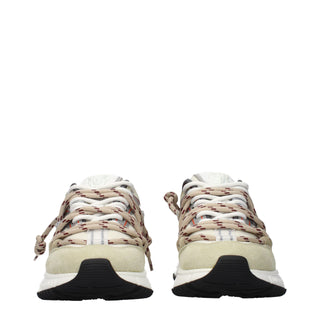 Versace Beige Leather Chunky Sneakers