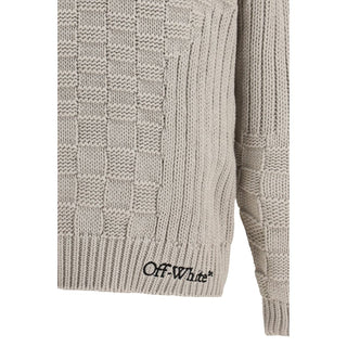 Off-White Beige Cotton Sweatshirt