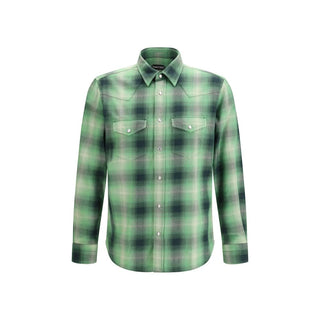 Tom Ford Bicolor Cotton Pattern Shirt