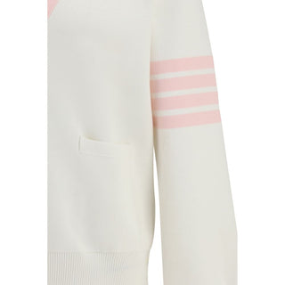 Thom Browne White Cotton Cardigan