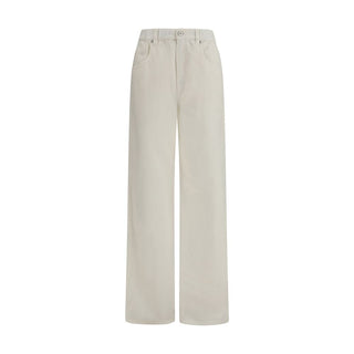Brunello Cucinelli White Cotton Jeans Denim