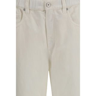 Brunello Cucinelli White Cotton Jeans Denim
