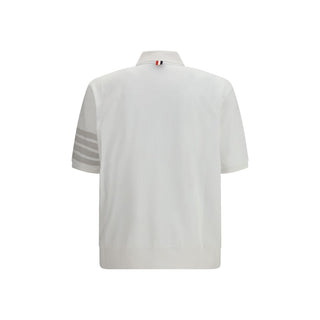 Thom Browne White Cotton Polo Shirt