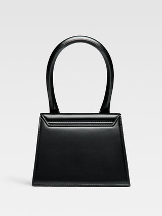 Jacquemus Black  leather Le Chiquito moyen bag
