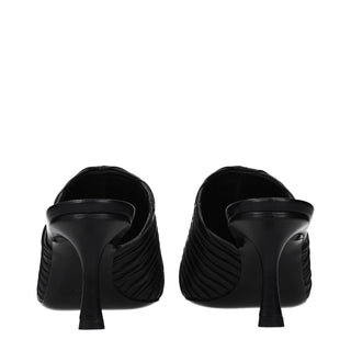 Jimmy Choo Black Leather Mid Heel Pumps