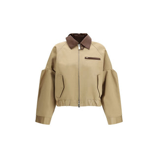 Sacai Beige Cotton Bomber