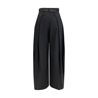 Sacai Black Polyester Casual Pants