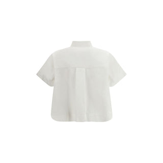 Sacai White Cotton Shortsleeve Shirt