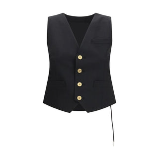 Sacai Black Polyester Waistcoat
