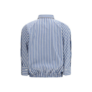 Brunello Cucinelli Blue Cotton Pattern Shirt
