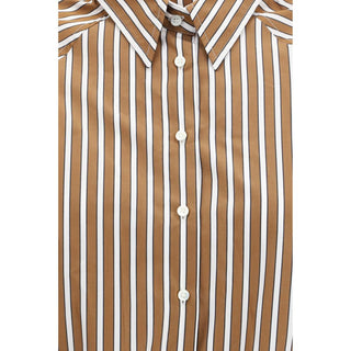 Brunello Cucinelli Brown Cotton Pattern Shirt