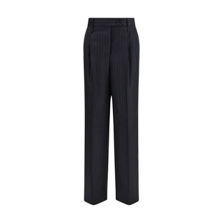Ferragamo Gray Fleece Wool Casual Pants