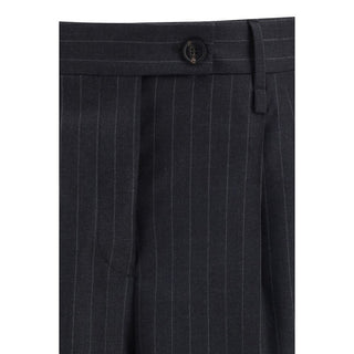 Ferragamo Gray Fleece Wool Casual Pants