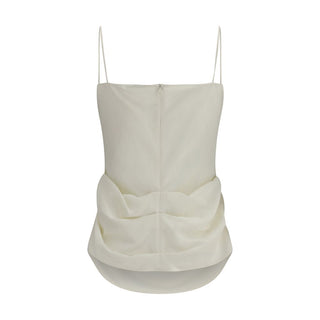 Magda Butrym Beige Silk Top