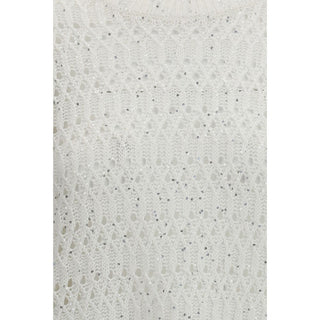 Brunello Cucinelli White Silk Sweatshirt