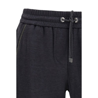 Brunello Cucinelli Gray Cotton Casual Pants