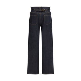 Thom Browne Blue Cotton Straight-Leg Jeans
