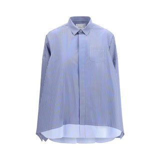 Sacai Blue Cotton Pattern Shirt