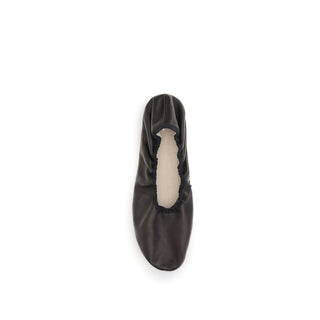 The Row Black Lamb Ovis Aries Aries Ballet Flats - VAZLUXE.COM