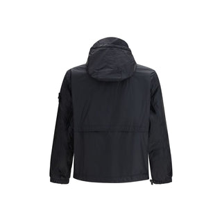 Stone Island Blue Polyamide Coat