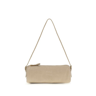 Miu Miu Beige Calf Leather Bos Taurus Shoulder Bag
