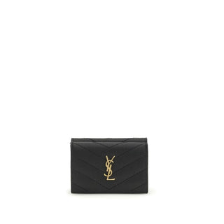 Saint Laurent Black Calf Leather Bos Taurus Wallet