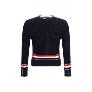 Thom Browne Blue Cotton Sweatshirt