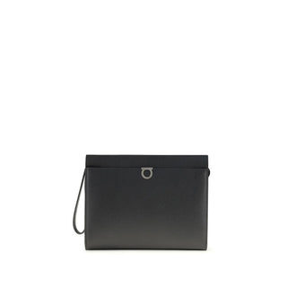 Ferragamo Black Calf Leather Bos Taurus Accessories