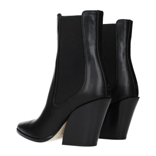 Jimmy Choo Black Leather Ankle Boots