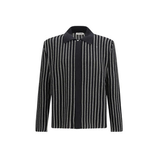 Jil Sander Black Cotton Cardigan - VAZLUXE.COM