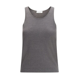 Brunello Cucinelli Gray Cashmere Top