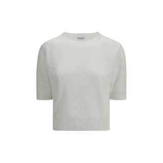 Brunello Cucinelli White Cotton Sweatshirt