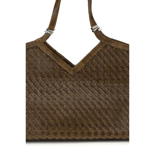 Benedetta Bruzziches Bicolor Buffalo Leather Handbag