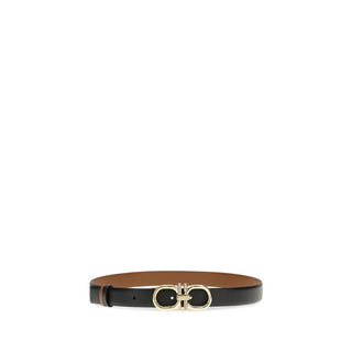 Ferragamo Black Calf Leather Bos Taurus Regular Belt